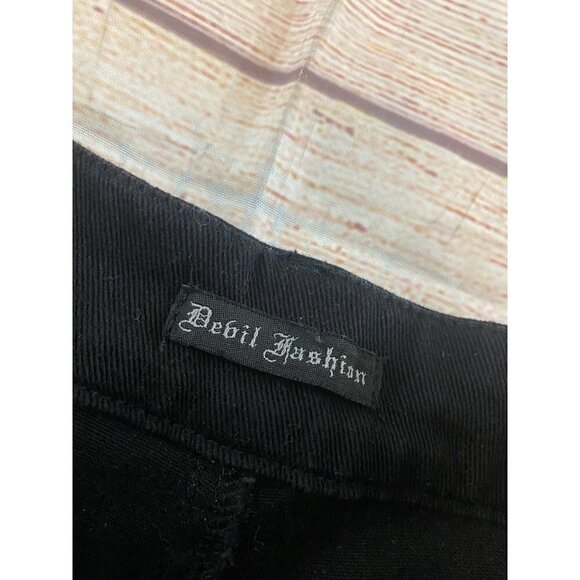 Devil's Fashion Women's Black Steam Punk Gothic Detailed Jeans - Medium - Picture 9 of 12